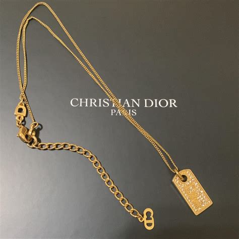 dior dog tag necklace|dior earrings for men.